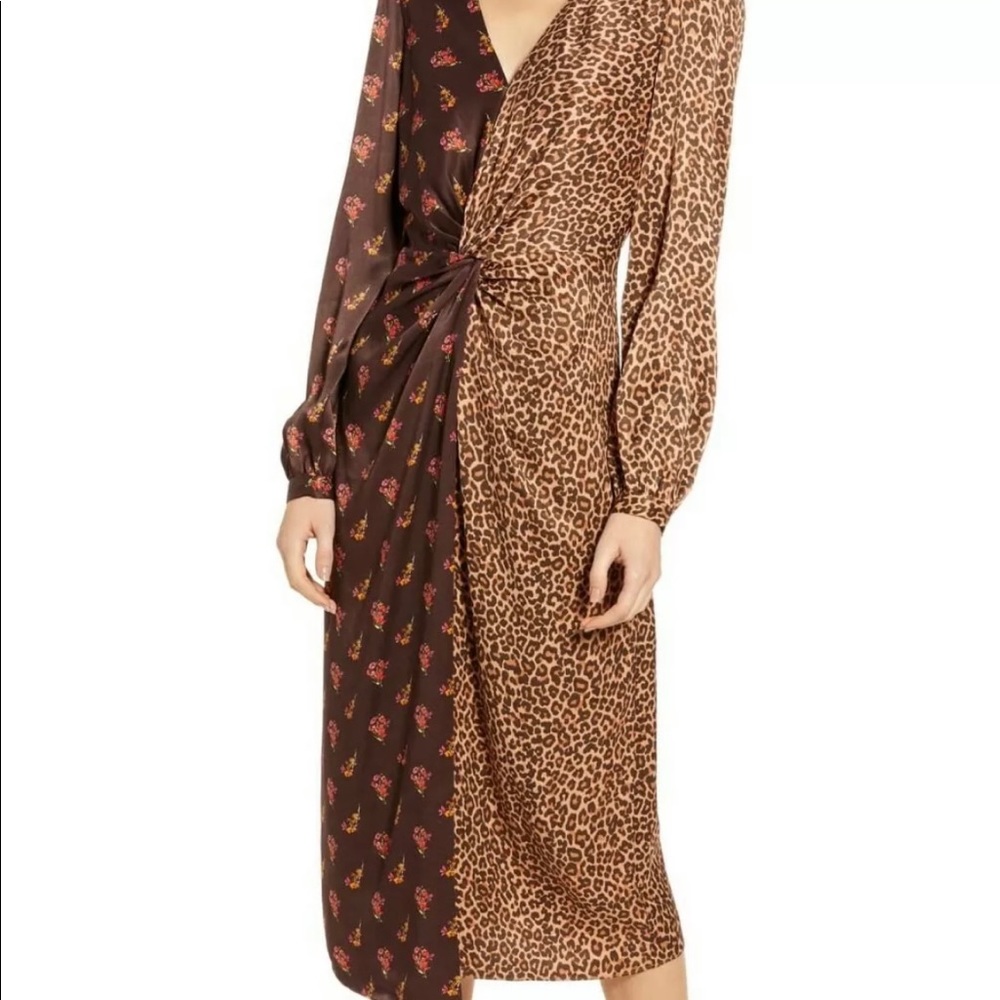 Something Navy Leopard/Floral Dress